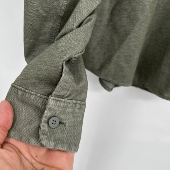 Lululemon Shirt Men's L Green Button Up‎ Long Sleeve Stretch Performance Work - Picture 3 of 6